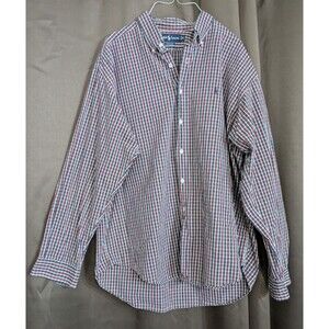 Ralph Lauren Mens Shirt Marlowe XL Red Plaid Long Sleeve Button Down